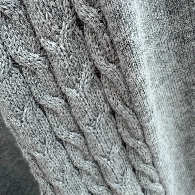 Mantaray Grey Longline Cardigan Cable Knit Trim Roll-Tab Sleeves Open UK 12 - Image 2