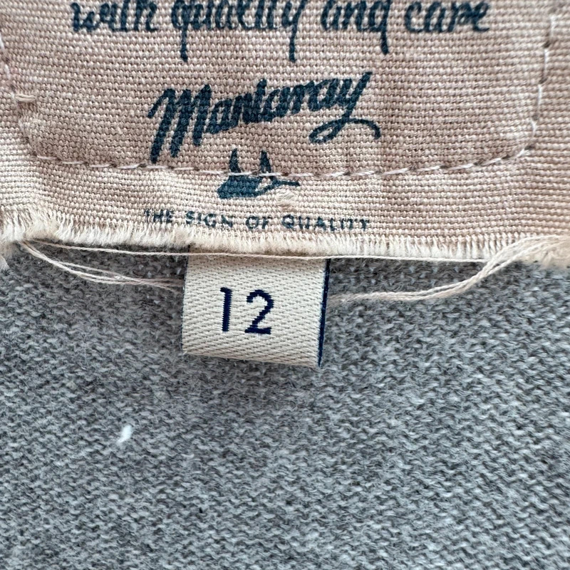 Mantaray Grey Longline Cardigan Cable Knit Trim Roll-Tab Sleeves Open UK 12 - Image 6