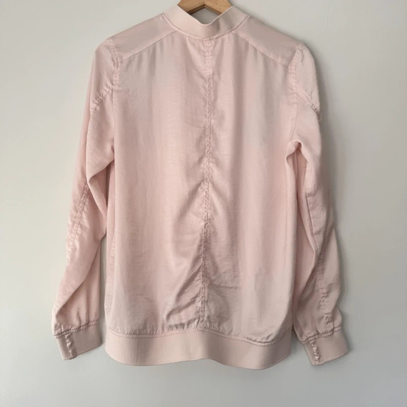 H&M Pale Pink Bomber Jacket Age 13–14 Years UK 10-12 Fun Embroidered Patches - Image 8