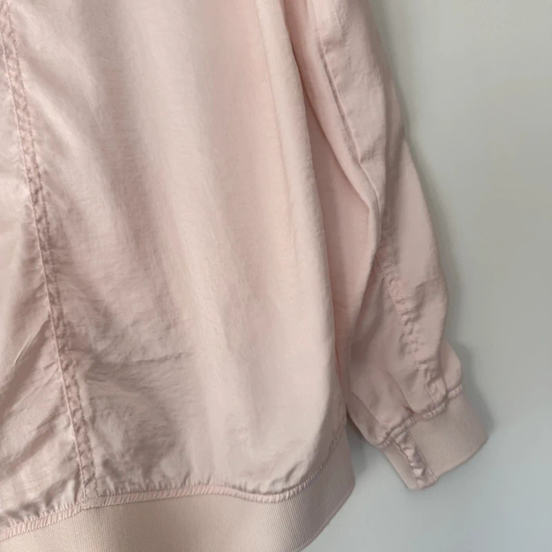 H&M Pale Pink Bomber Jacket Age 13–14 Years UK 10-12 Fun Embroidered Patches - Image 9