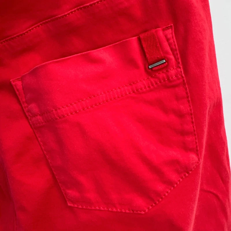 Luisa Cerano Red Slim Fit Trousers Stretch Cotton Jeans UK 10 DE 36 - Image 3