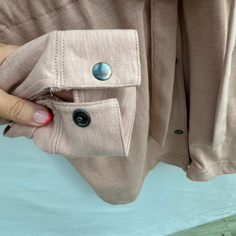 Next Blush Pink Cotton Utility Shacket Jacket UK 12 - Image 4