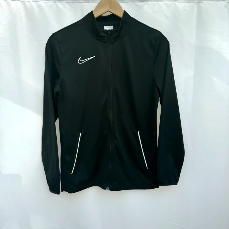 Nike Dri-Fit Black Full Zip Track Top Junior XL / Age 13–15 Embroidered Swoosh