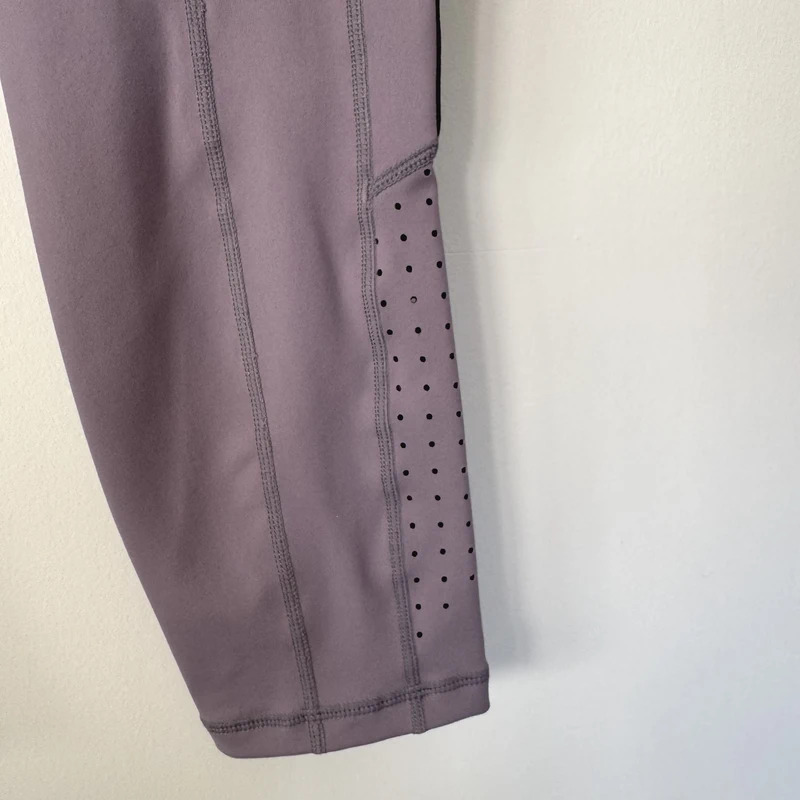 BNWT Equetech Signature Luxe Lavender Riding Tights Full Grip Size L Pockets - Image 2