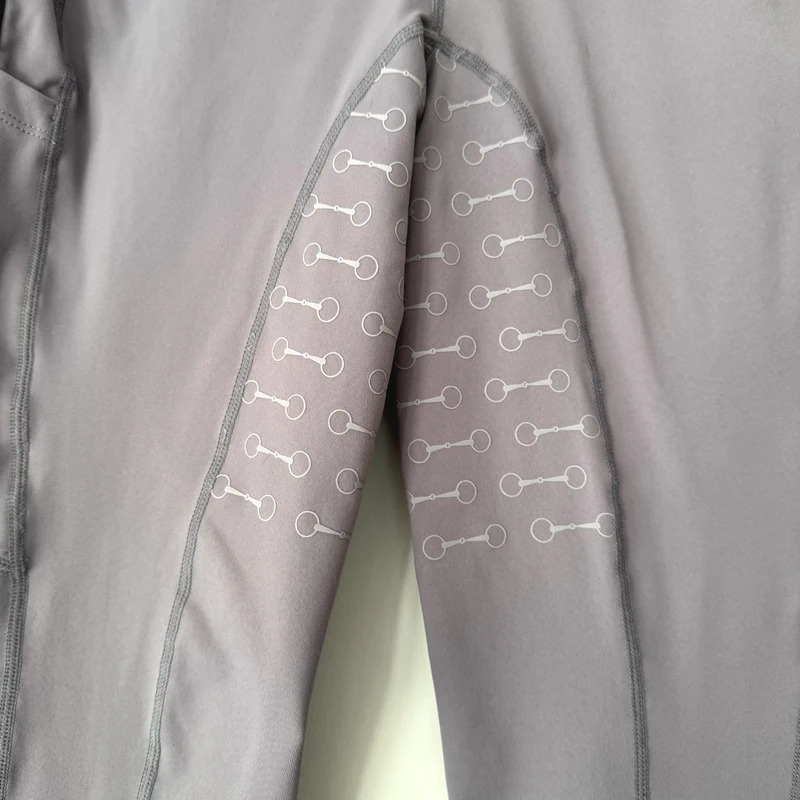 BNWT Equetech Signature Luxe Lavender Riding Tights Full Grip Size L Pockets - Image 3