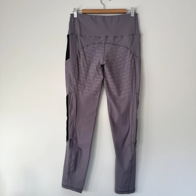 BNWT Equetech Signature Luxe Lavender Riding Tights Full Grip Size L Pockets - Image 6