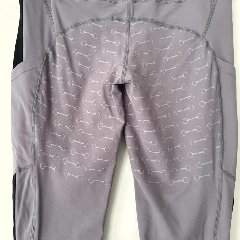 BNWT Equetech Signature Luxe Lavender Riding Tights Full Grip Size L Pockets - Image 7