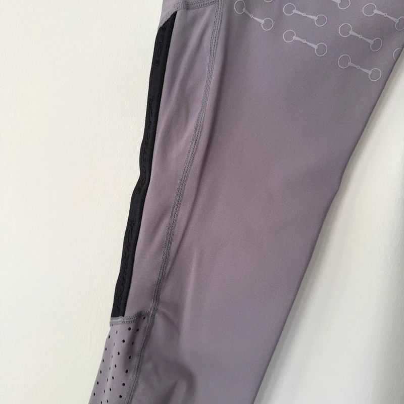 BNWT Equetech Signature Luxe Lavender Riding Tights Full Grip Size L Pockets - Image 8
