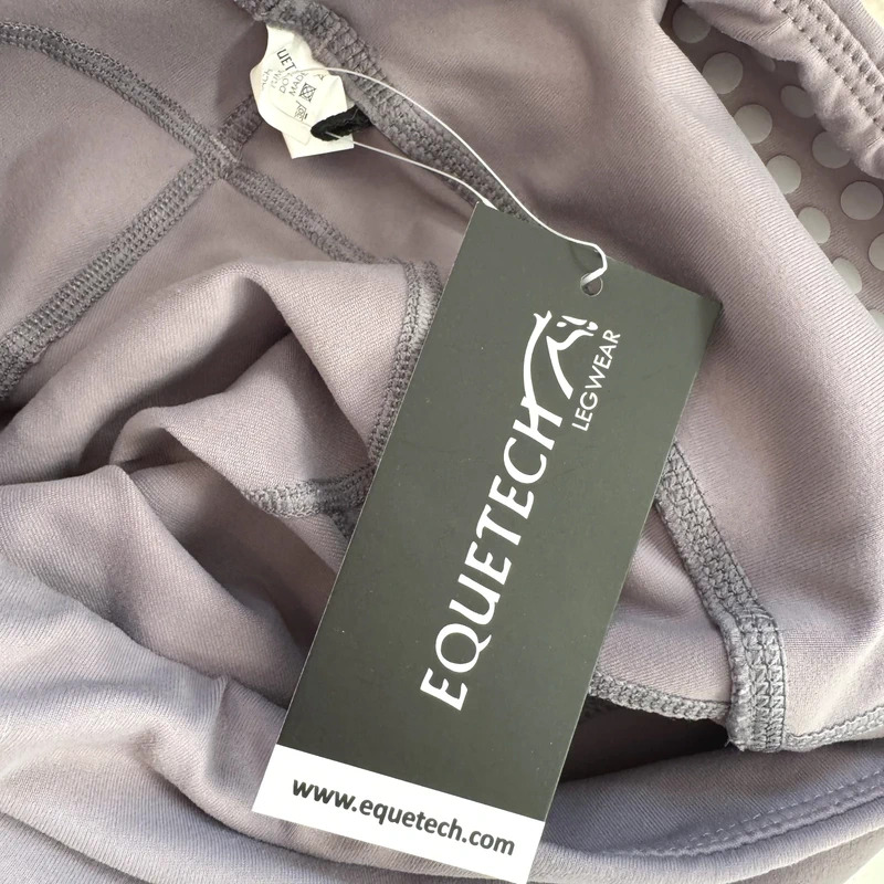 BNWT Equetech Signature Luxe Lavender Riding Tights Full Grip Size L Pockets - Image 9