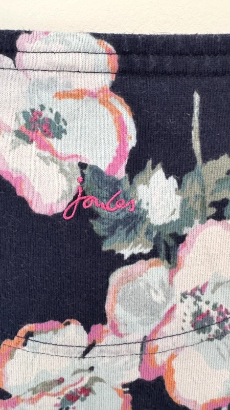 Joules Harbour Floral Breton Top Navy Pink 3/4 Sleeve UK 14 Cotton - Image 6