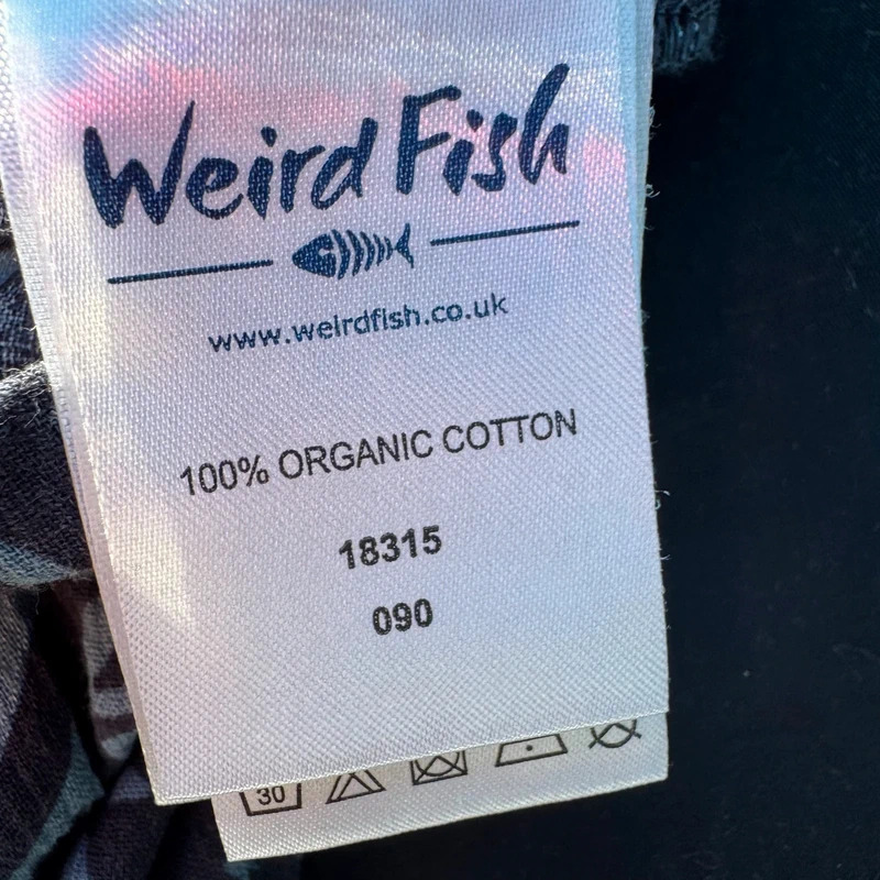 Weird Fish Printed Trousers | UK 12 | Navy Blue | 100% Organic Cotton - Image 8