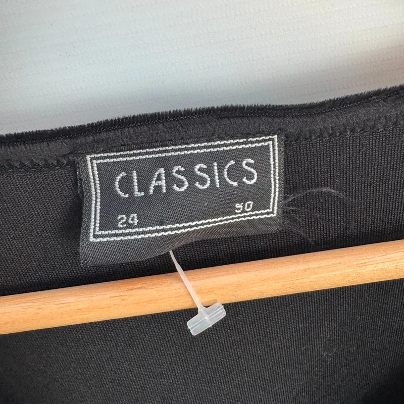 Classics Black Velvet Sleeveless Top Scoop Neck Smart Occasion Camisole UK 24 - Image 2
