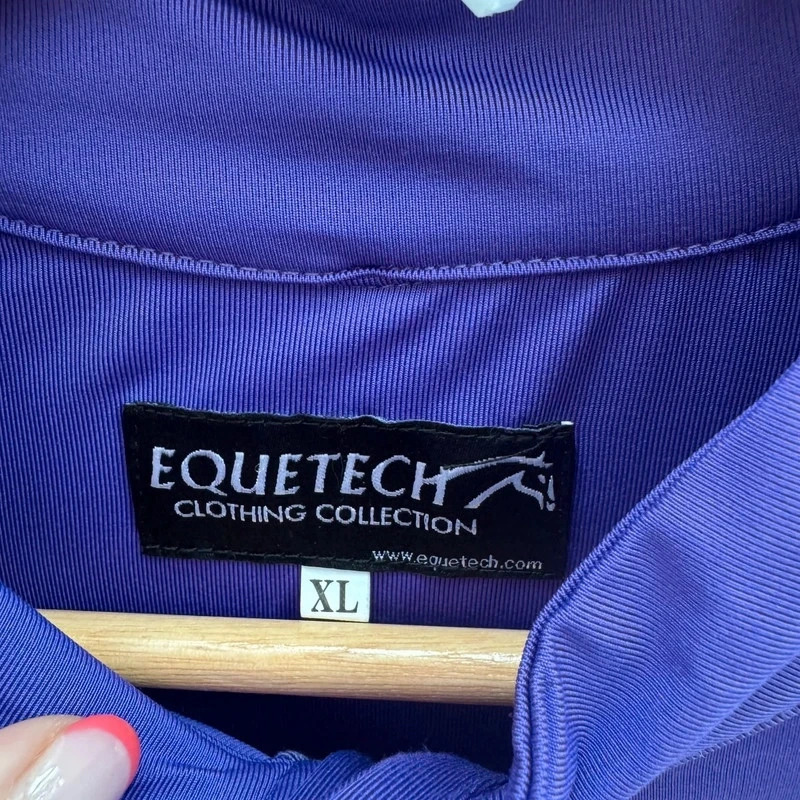 Equetech Isabella Training Shirt Purple XL UK 16-18 Lace Panels New with Tags - Image 8