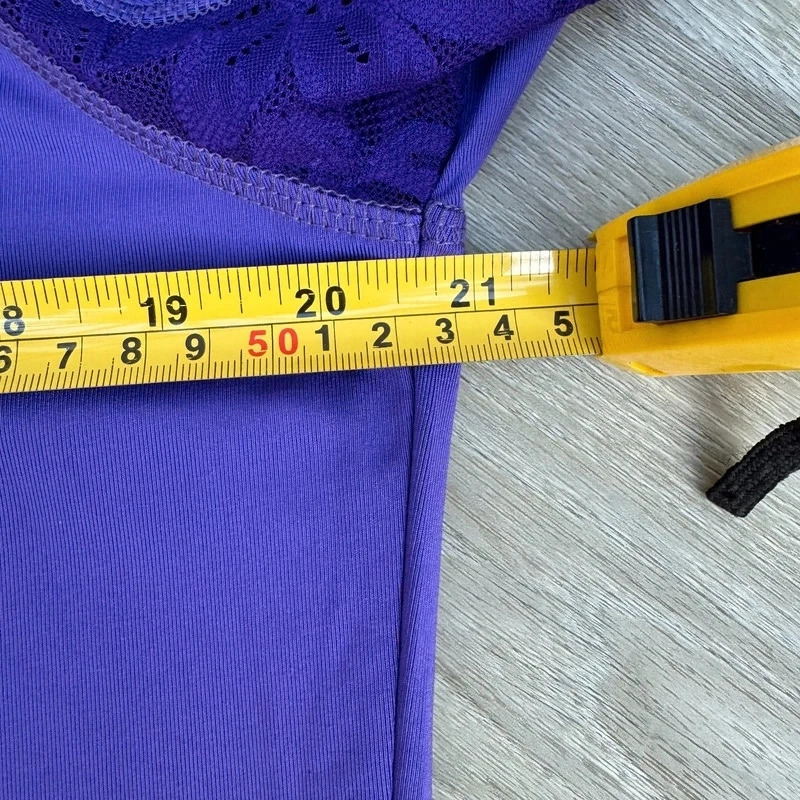 Equetech Isabella Training Shirt Purple XL UK 16-18 Lace Panels New with Tags - Image 11