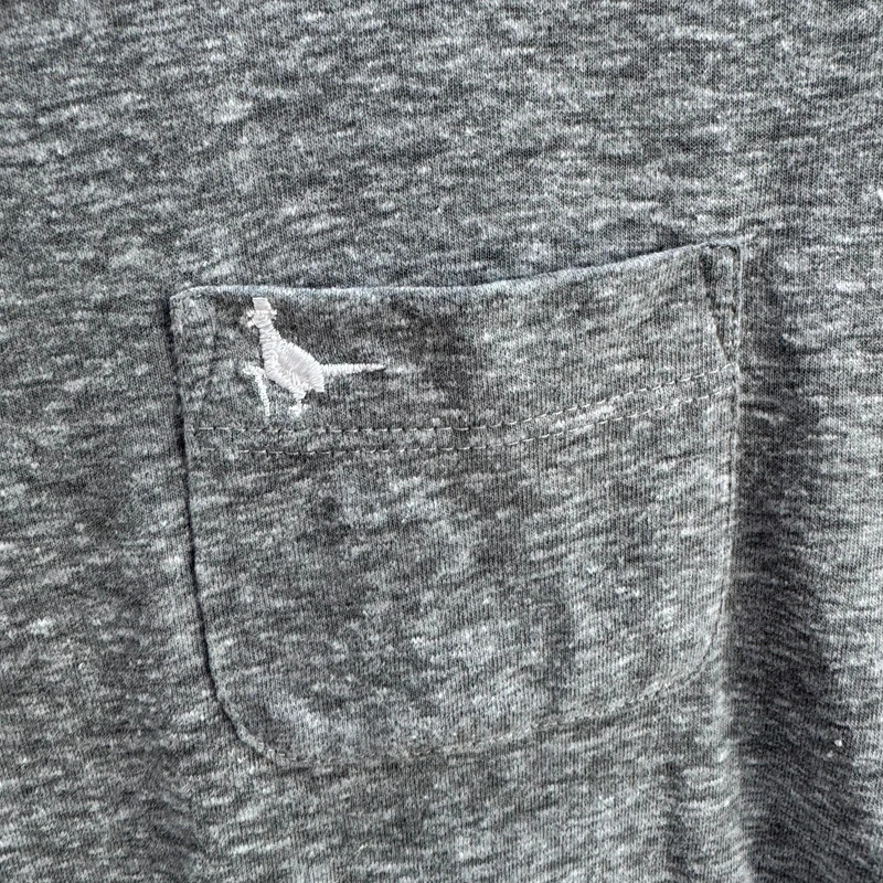 Jack Wills Grey Marl T‑Shirt UK 14 Scoop Neck Short Sleeve Embroidered Logo - Image 2