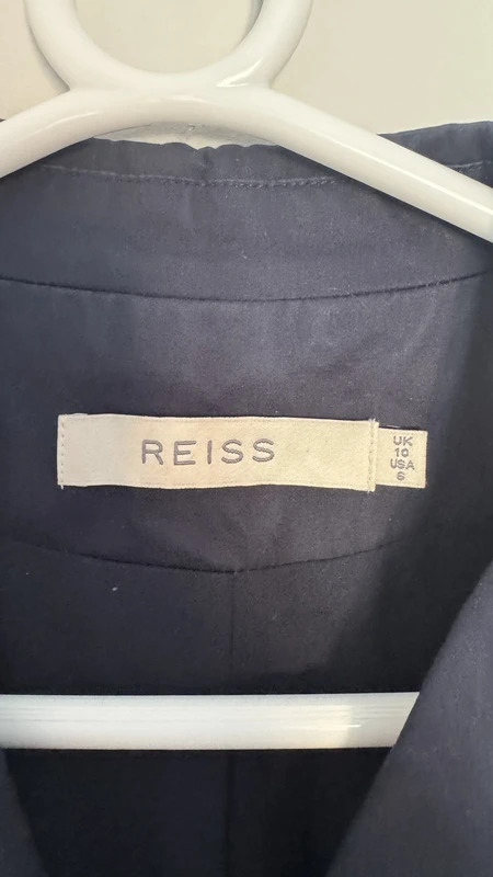 Reiss Navy Perine Trench Pencil Dress UK10 – Missing Shoulder Button - Image 8
