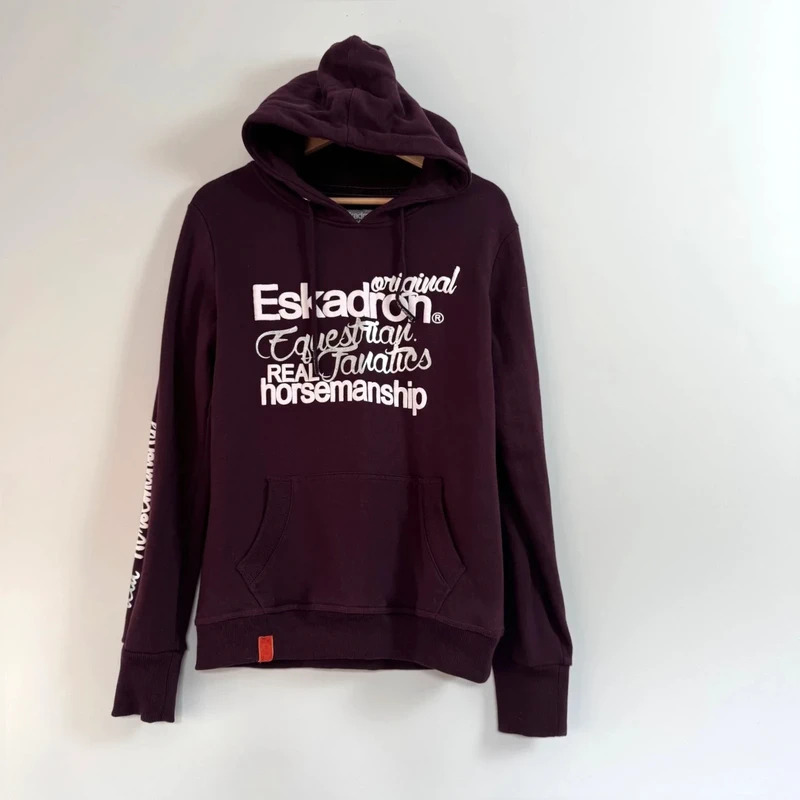 Eskadron Fanatics Plum hoodie UK 14 16 L Equestrian Riding Sweatshirt