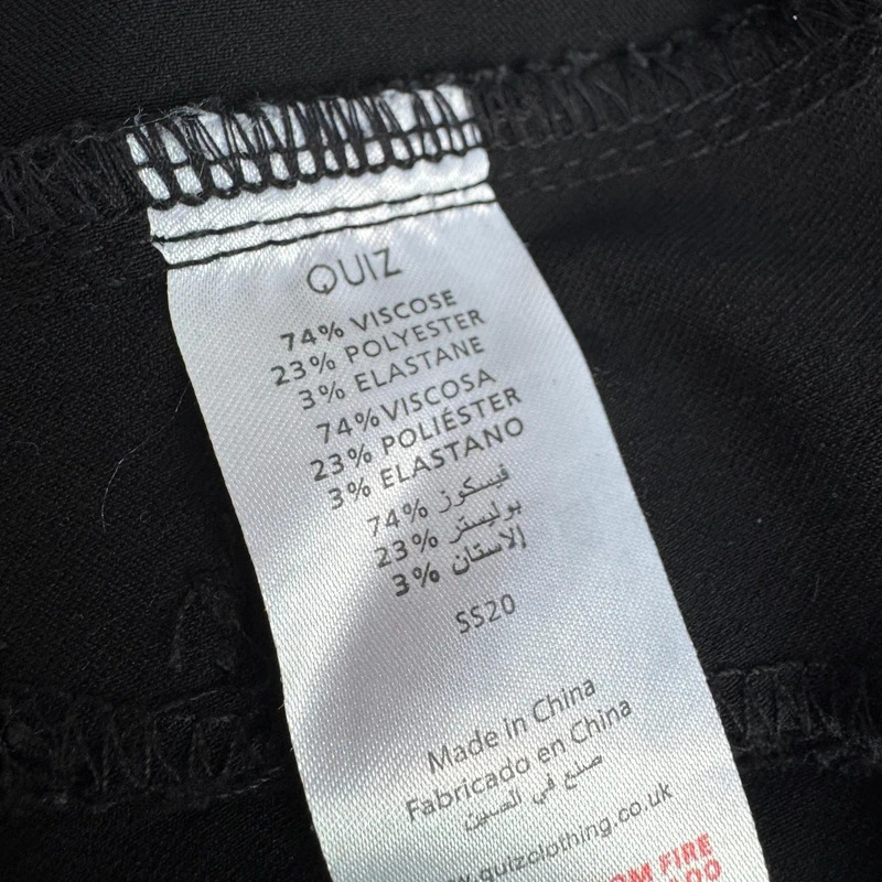 Quiz Black Coated Faux Leather Sailor Button High Waisted Trousers – UK 8 - Image 6