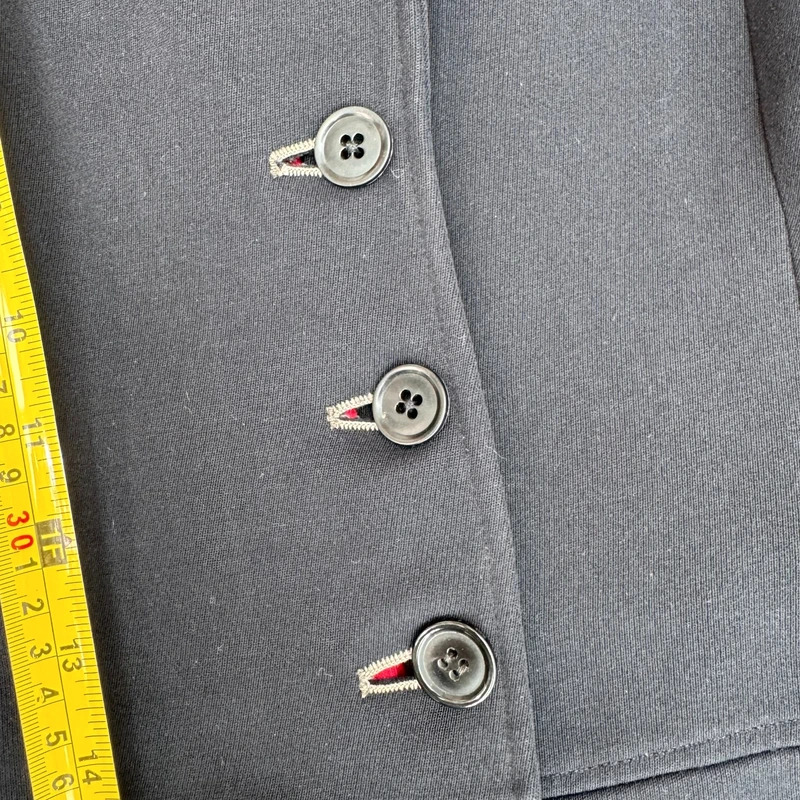 Caldene UK 12 Black Show Jacket 36in Chest Vintage Brown Velvet Collar Red Lining - Image 14