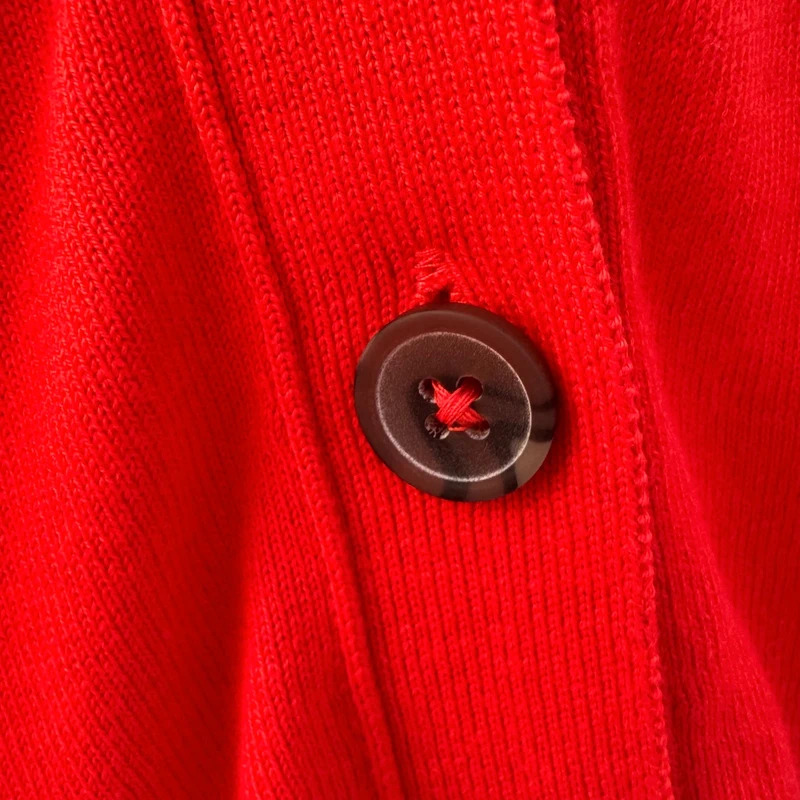 Next Bright Orange Fine Knit Cardigan Size L UK 14–16 Cotton Blend RRP £28 - Image 5