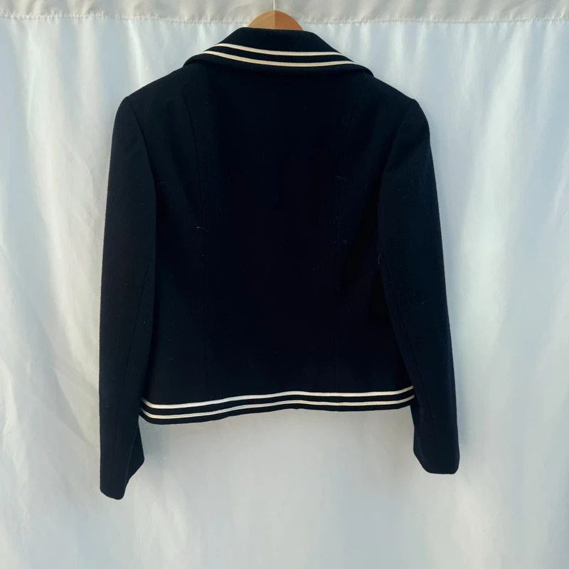 Vintage Alexon Youngset by Alannah Tandy Navy Wool Sailor Suit - Jacket & Skirt - UK 8-10 - Image 5