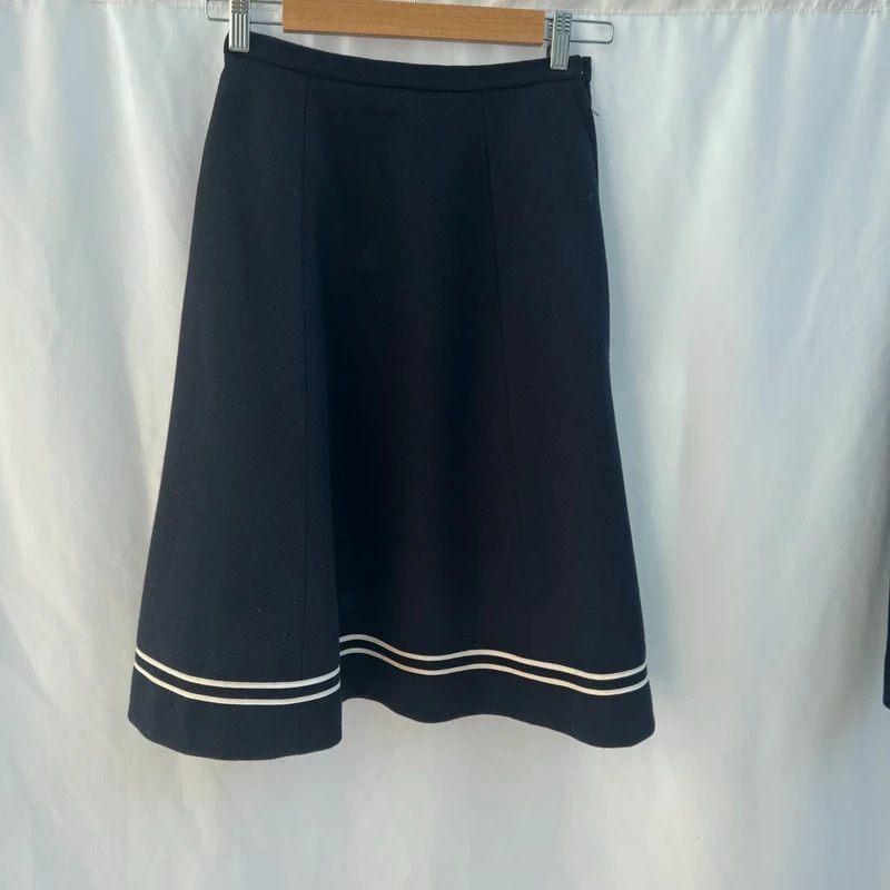 Vintage Alexon Youngset by Alannah Tandy Navy Wool Sailor Suit - Jacket & Skirt - UK 8-10 - Image 6