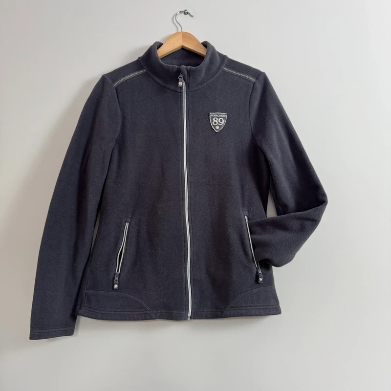 Harcour XL (UK 16) Navy 89 Badge Fleece Jacket Equestrian Full Zip