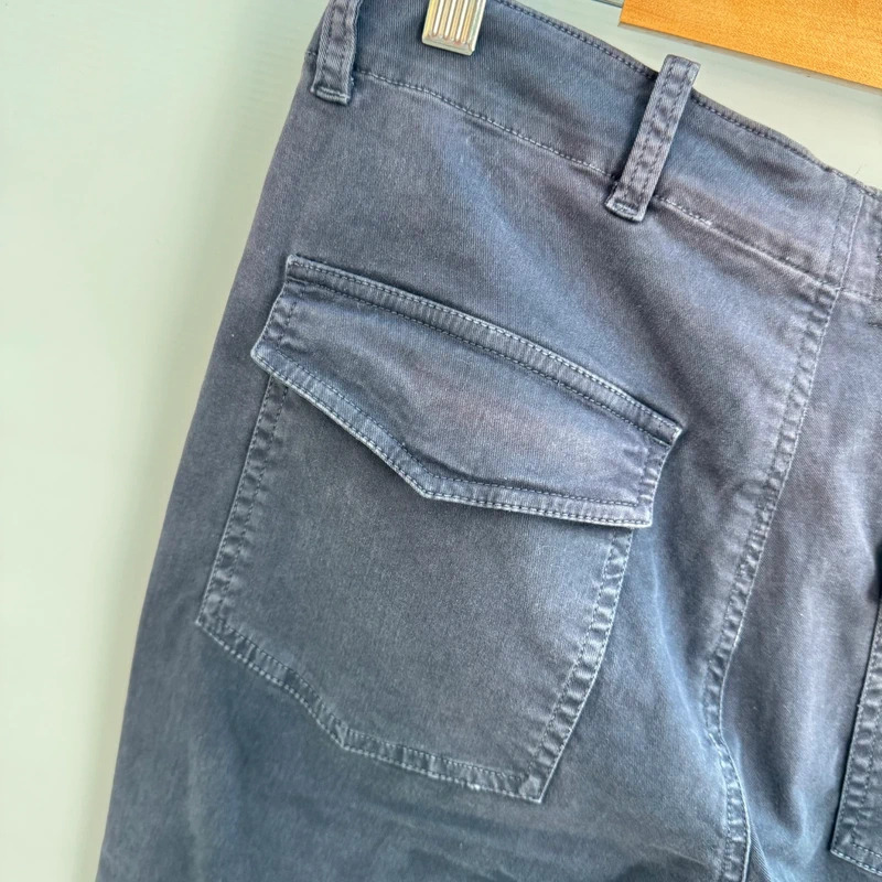 Nili Lotan Jenna Pant Navy 8NL US 4 UK 8 Tapered Raw Hem Luxury USA - Image 4