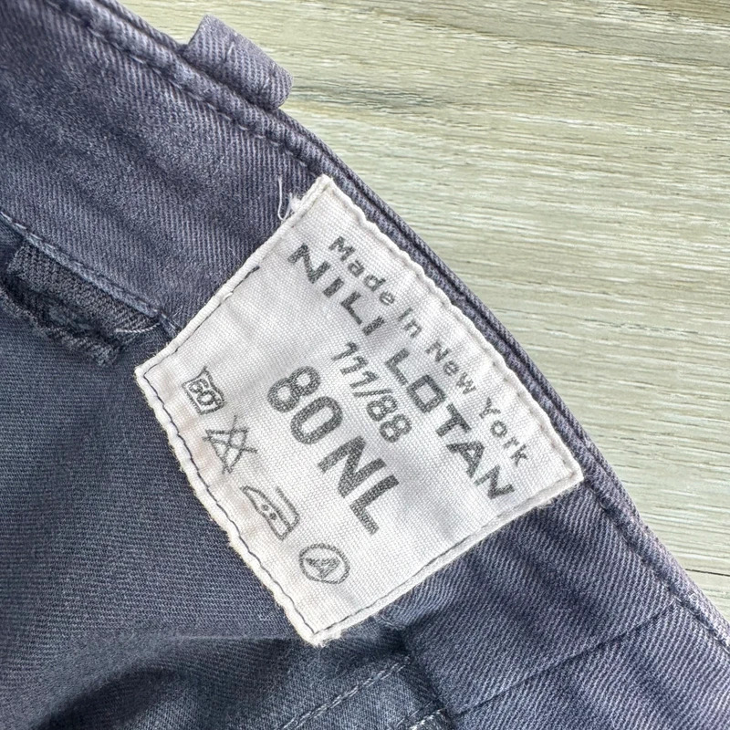 Nili Lotan Jenna Pant Navy 8NL US 4 UK 8 Tapered Raw Hem Luxury USA - Image 5