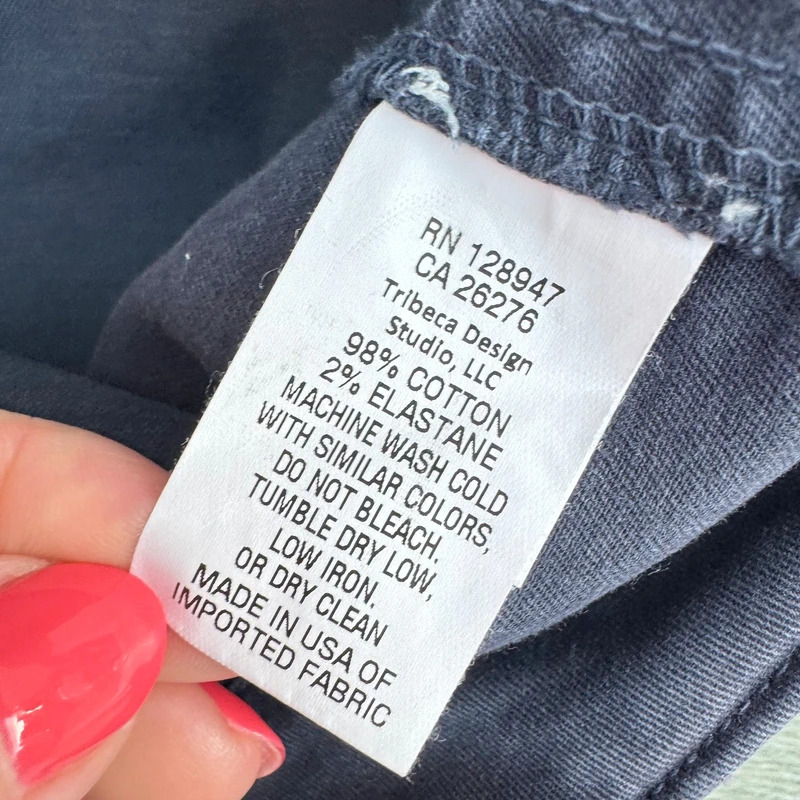 Nili Lotan Jenna Pant Navy 8NL US 4 UK 8 Tapered Raw Hem Luxury USA - Image 6