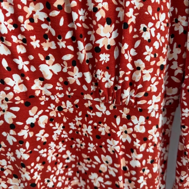 Hobbs Sian Jersey Dress UK 14 Sienna Multi Red Floral Fit And Flare RRP £99 - Image 6
