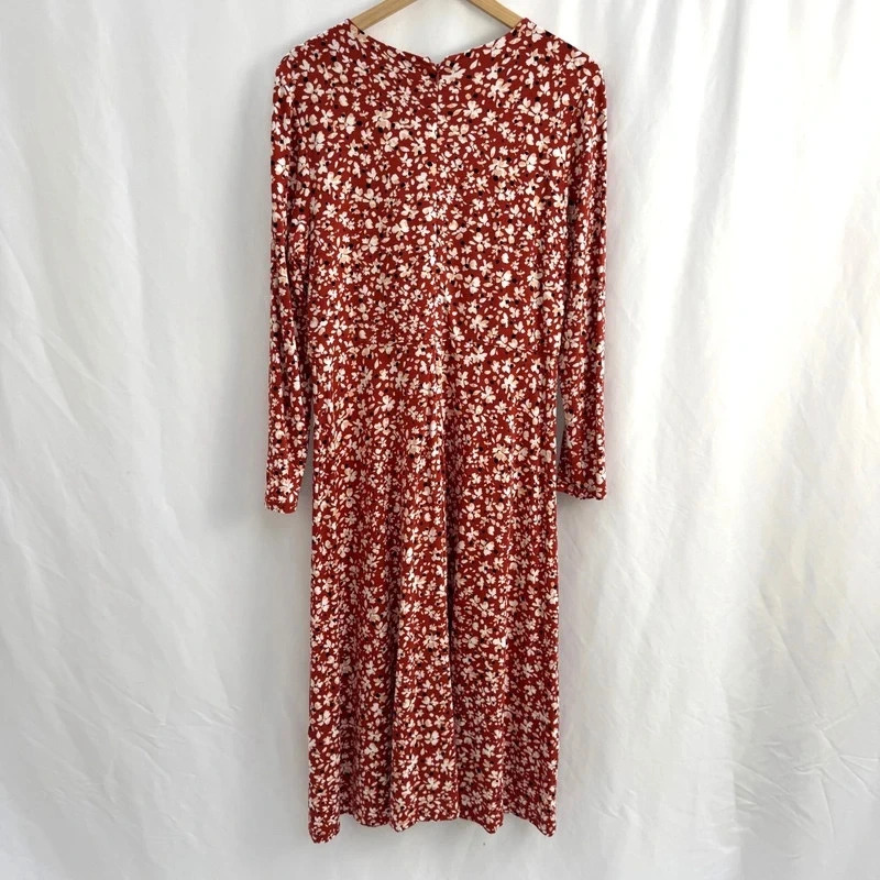 Hobbs Sian Jersey Dress UK 14 Sienna Multi Red Floral Fit And Flare RRP £99 - Image 7