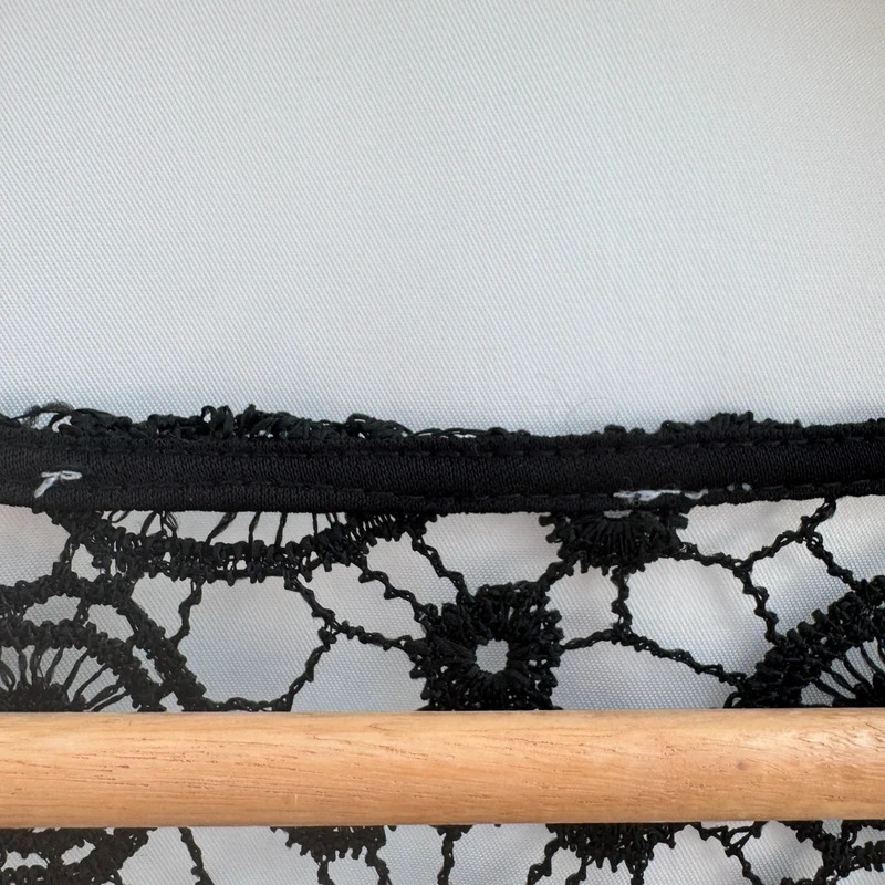 Next Beachwear Black Lace Tunic S 3/4 Sleeve V-Neck Cover-Up - Image 3