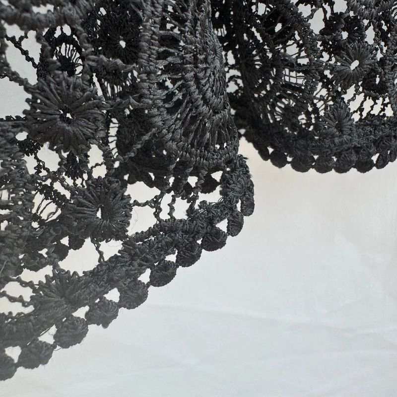 Next Beachwear Black Lace Tunic S 3/4 Sleeve V-Neck Cover-Up - Image 5