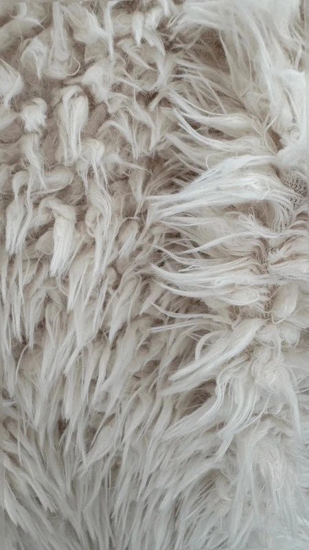 Ambar Cream Shaggy Faux Fur Bolero Jacket Size L UK 14 Fluffy Cropped Coat - Image 3