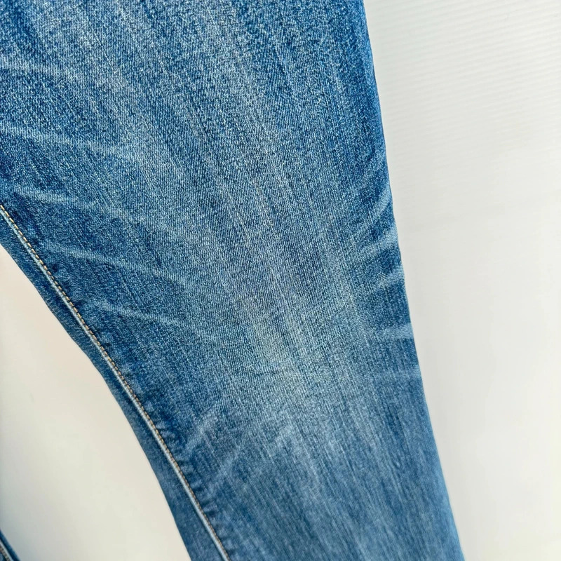 Levi's Demi Curve Bootcut Jeans W27 L32 UK 8 Dark Blue Stretch Denim Distressed - Image 7