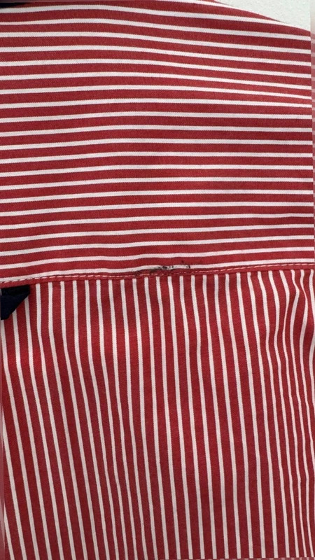 man@LA Made In Italy Red White Stripe Tailored Shirt Contrast Trim Size M - Image 13