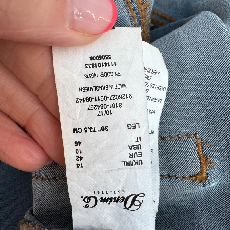 Denim Co Dark Blue Skinny Jeans UK 14 Stretch Denim W30 L30 Mid Rise - Image 9