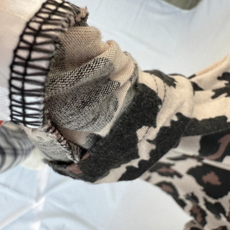 Somebody Else Made in UK Leopard Print Knee Length Dress S Ruffle Sleeve - Image 10