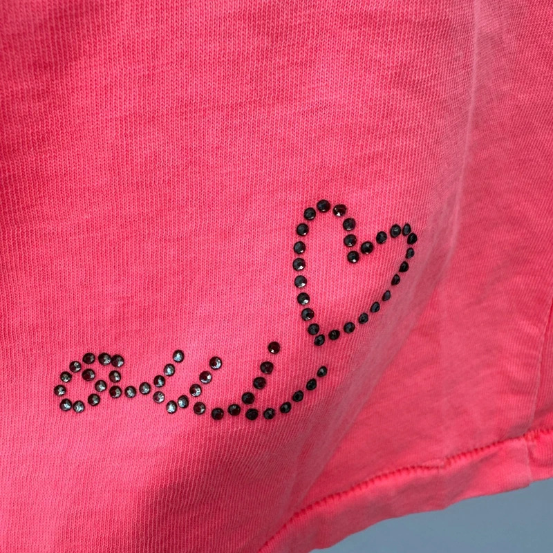 Oui Coral Peace Heart Embellished Tee UK 10 100% Cotton RRP £25 - Image 3