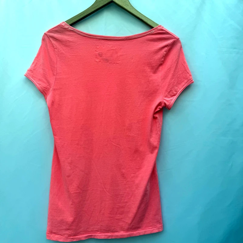 Oui Coral Peace Heart Embellished Tee UK 10 100% Cotton RRP £25 - Image 7