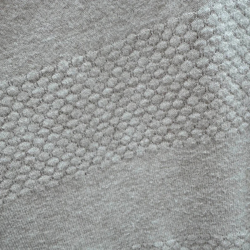 ONLY Beige Cream Textured Striped Knit Jumper Pullover Size L UK 14 16 - Image 3