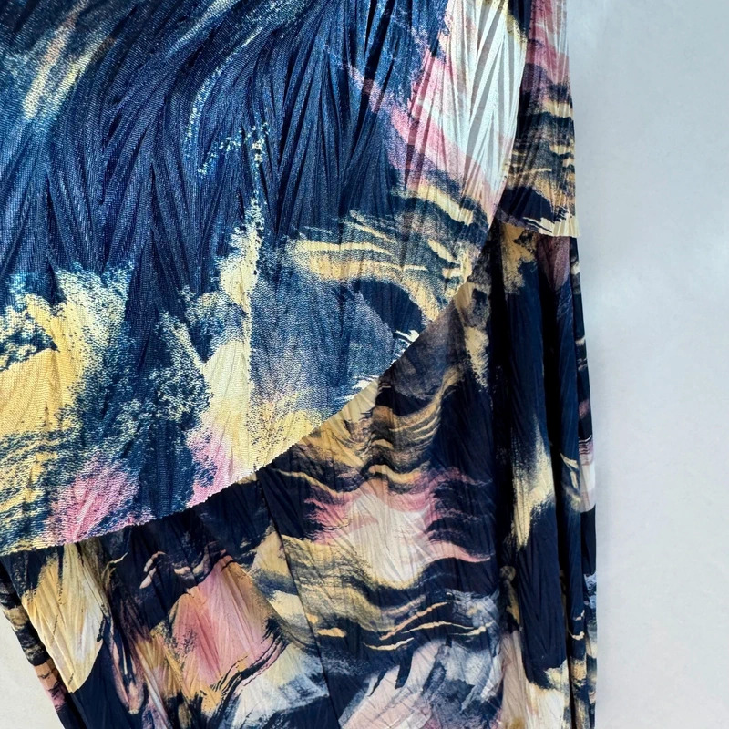 Kaleidoscope Navy Abstract Print Jumpsuit Cold Shoulder UK 20 Smart Occasion Wear - Image 6