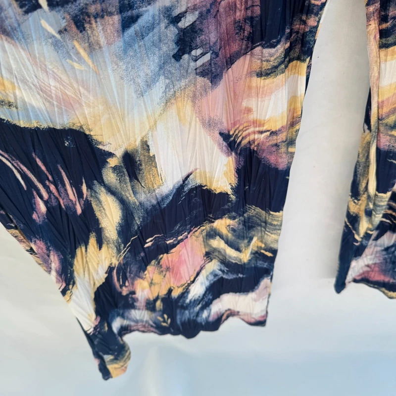 Kaleidoscope Navy Abstract Print Jumpsuit Cold Shoulder UK 20 Smart Occasion Wear - Image 7