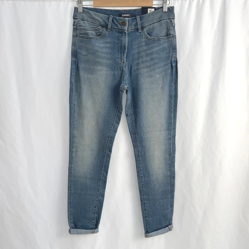 M&S Light Indigo Jeggings UK 12 Medium Waist Slim Ankle Stretch Denim BNWT