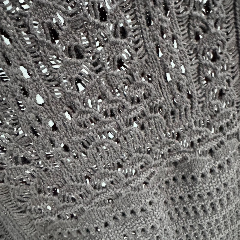 Andrea Jovine Black Crochet Knit Tunic | 3/4 Sleeve | 100% Cotton | Size S (UK 8–10) | BNWT - Image 4