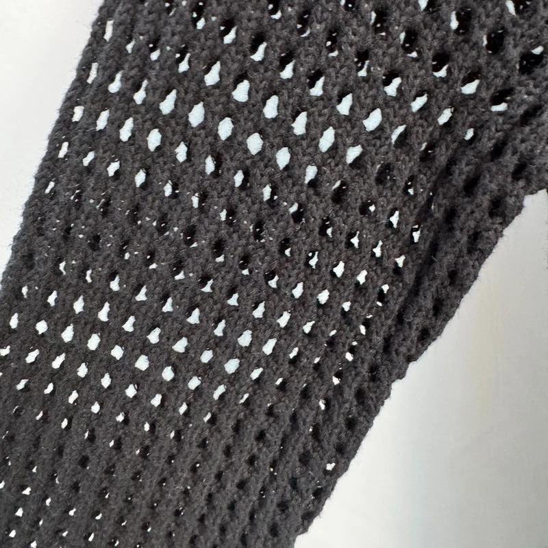 Andrea Jovine Black Crochet Knit Tunic | 3/4 Sleeve | 100% Cotton | Size S (UK 8–10) | BNWT - Image 8