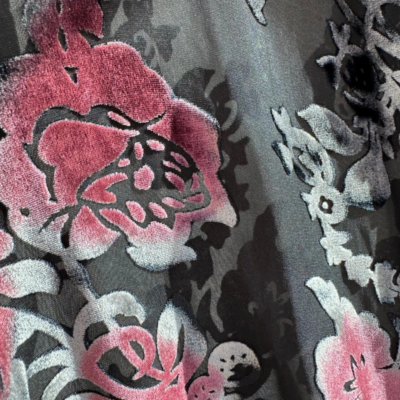 Vintage Fragile Silk Devore Floral Kimono Jacket M/L UK 12–16 - Image 2