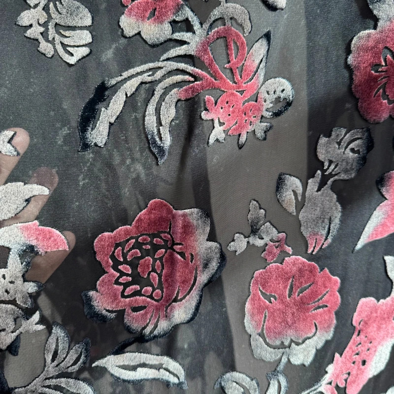 Vintage Fragile Silk Devore Floral Kimono Jacket M/L UK 12–16 - Image 9