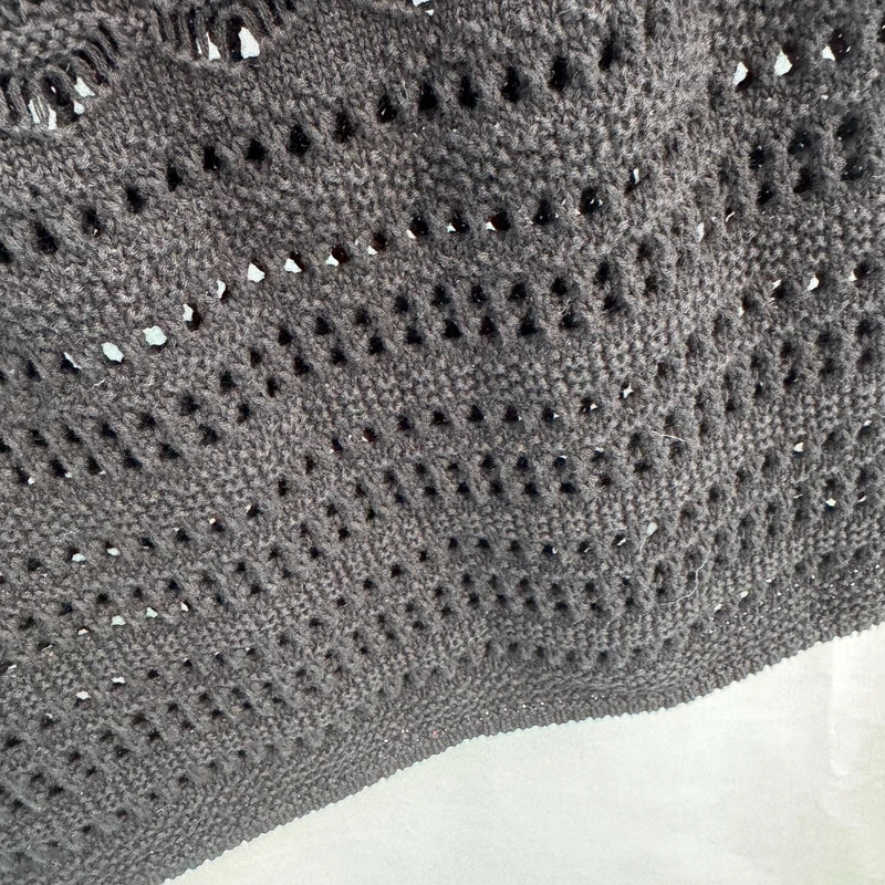 Andrea Jovine Black Crochet Knit Tunic | 3/4 Sleeve | 100% Cotton | Size S (UK 8–10) | BNWT - Image 10